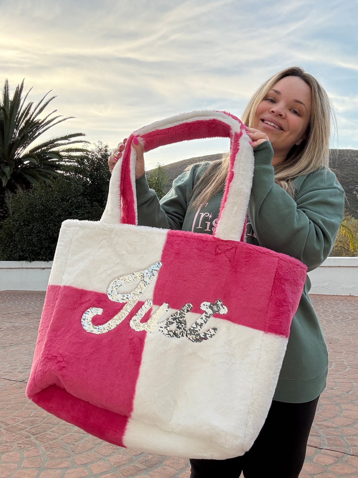 Faux Fur Shoulder Tote