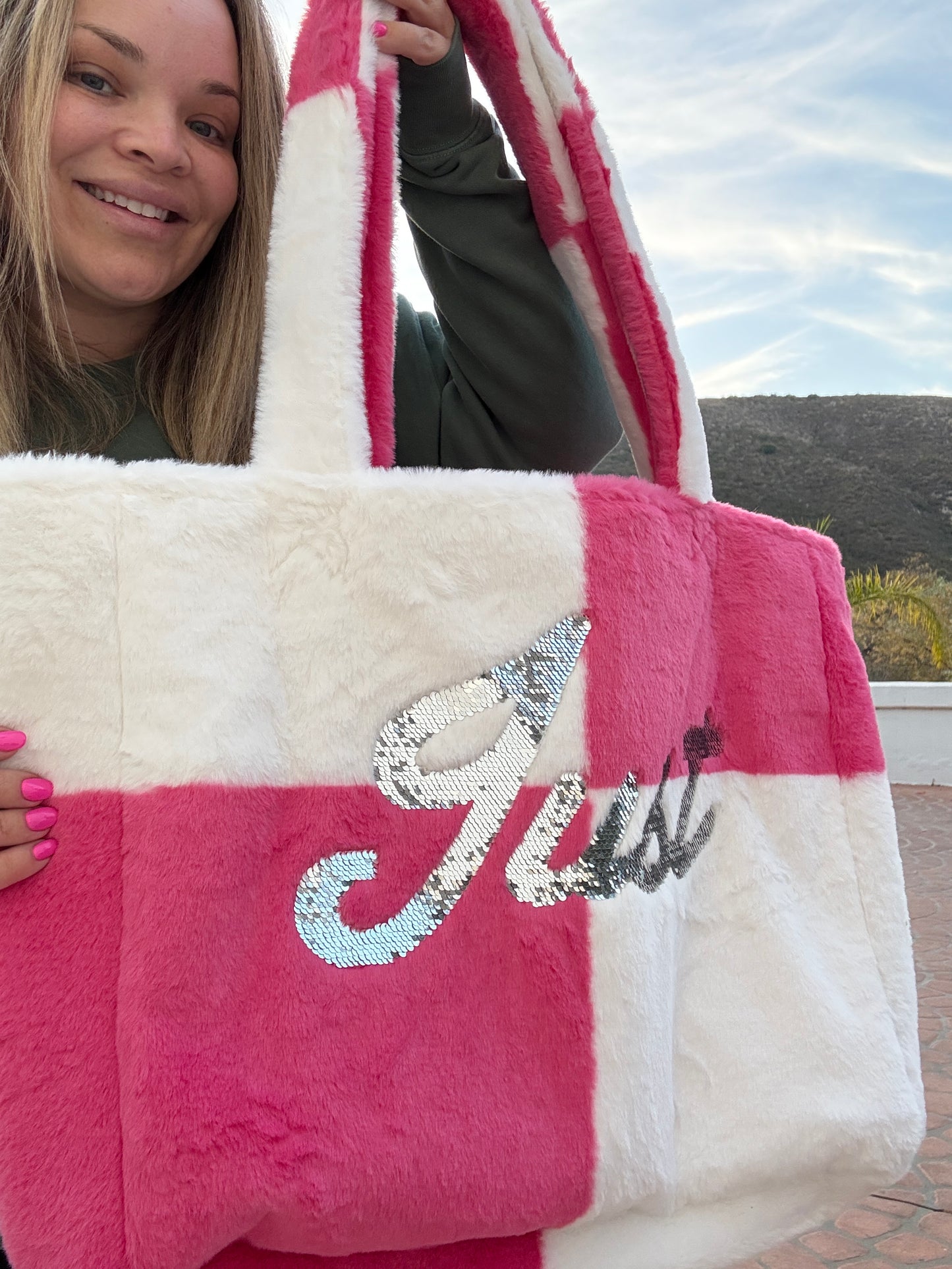 Faux Fur Shoulder Tote