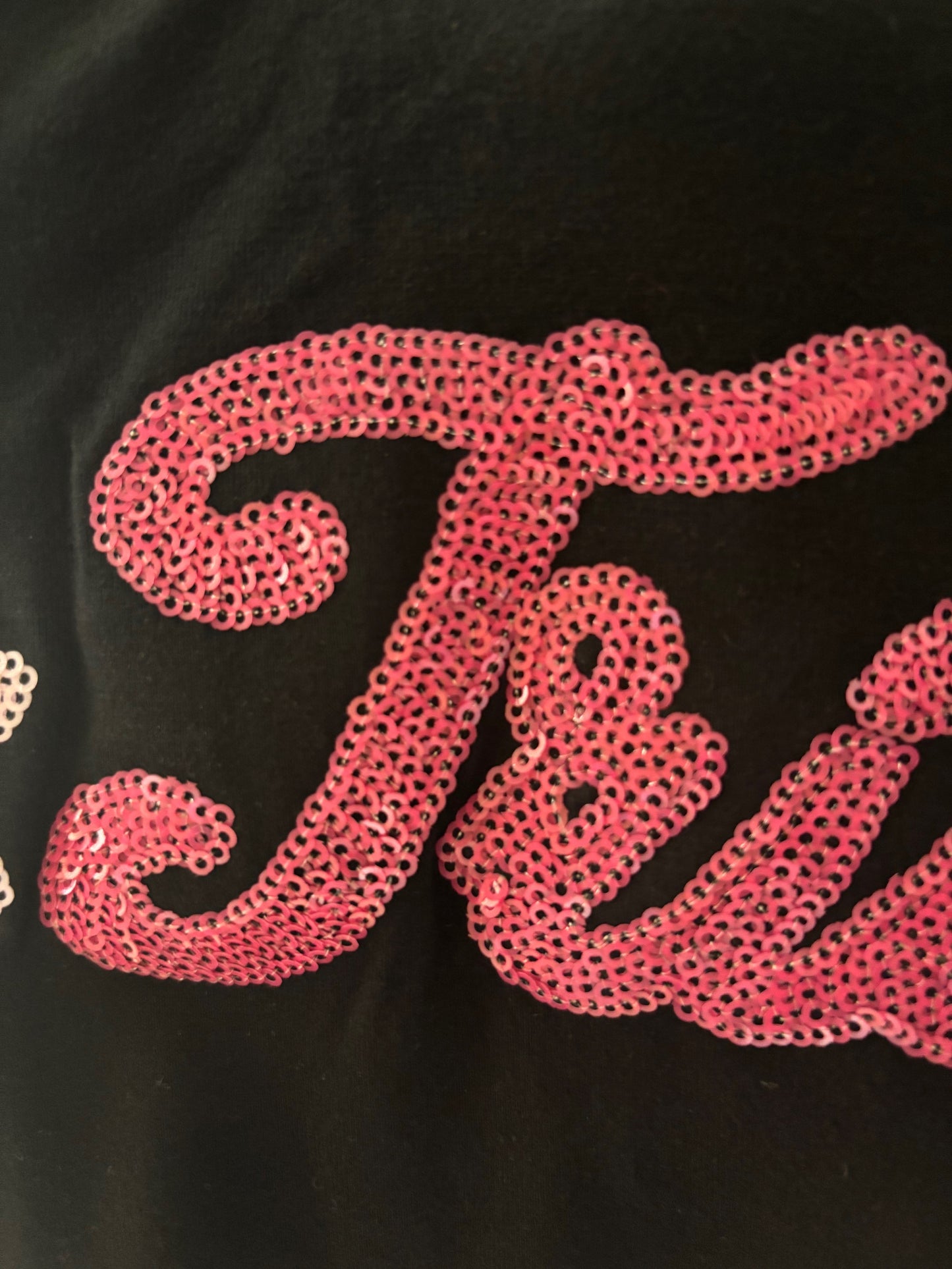 Just Trish Black Sequin Sleep Shirt
