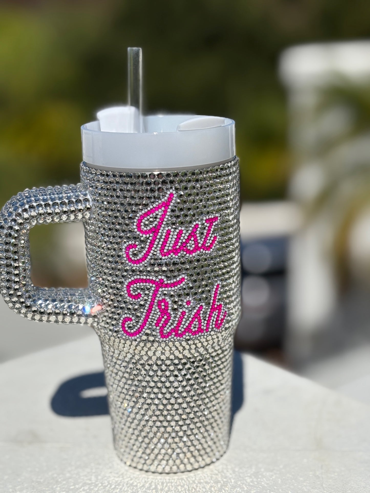 Just Trish Bedazzled Tumbler